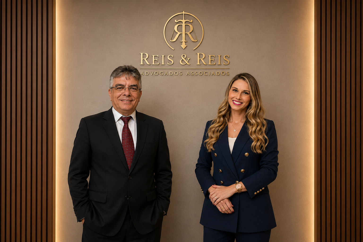 Alexandrino Reis e Sabrina Reis, sócios do escritório Reis & Reis Advogados Associados